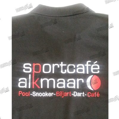 Werkvoorbeeld Borduren – Sportcafé Alkmaar logo 01b
